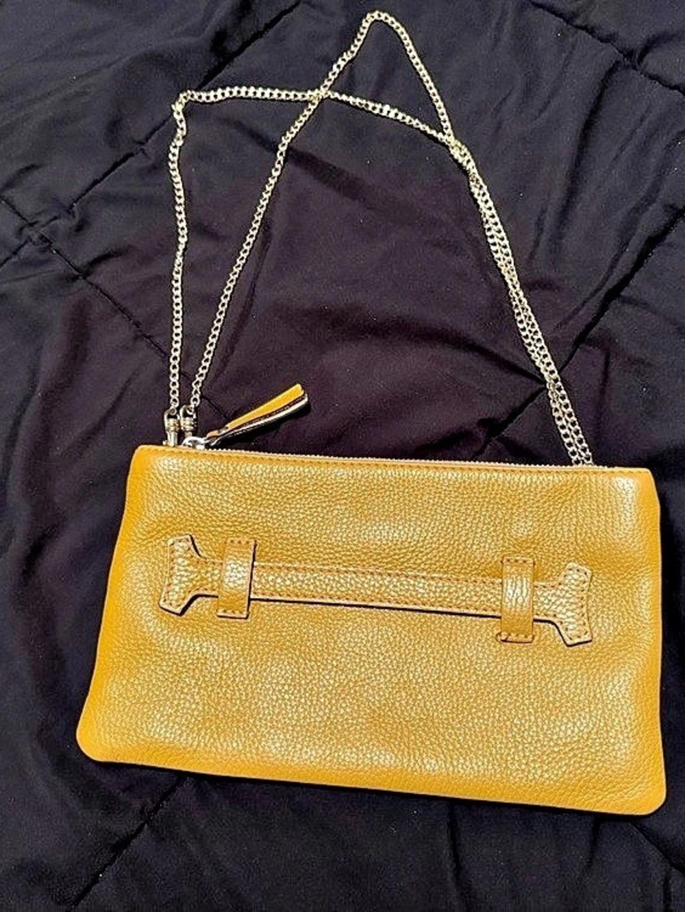 Leather Yellow Crossbody Bag